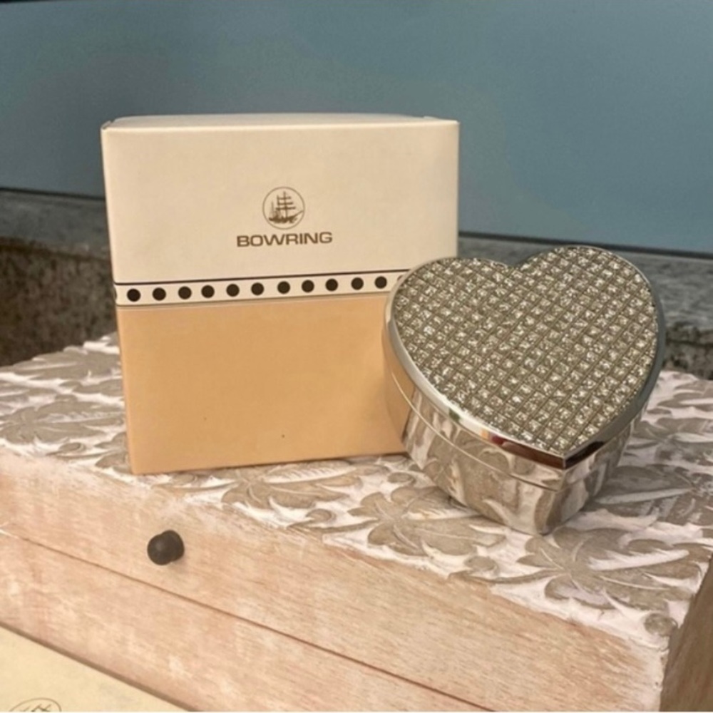 Bowring Small Heart Shaped Jewelry Box BNIB